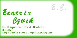 beatrix czvik business card